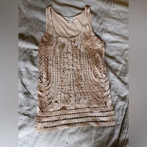 Express shimmery gold top